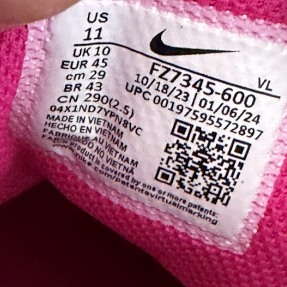 Nike Alpha Huarache Elite Size 11 Mother\'s Day Low Baseball Cleats FZ7345-600 main image 5